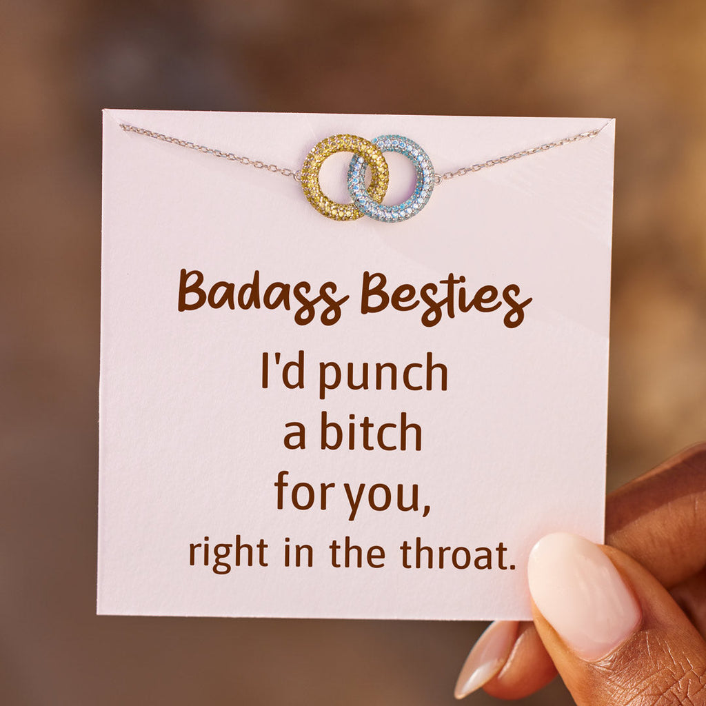 Badass Besties Two Circle Birthstone Bracelet