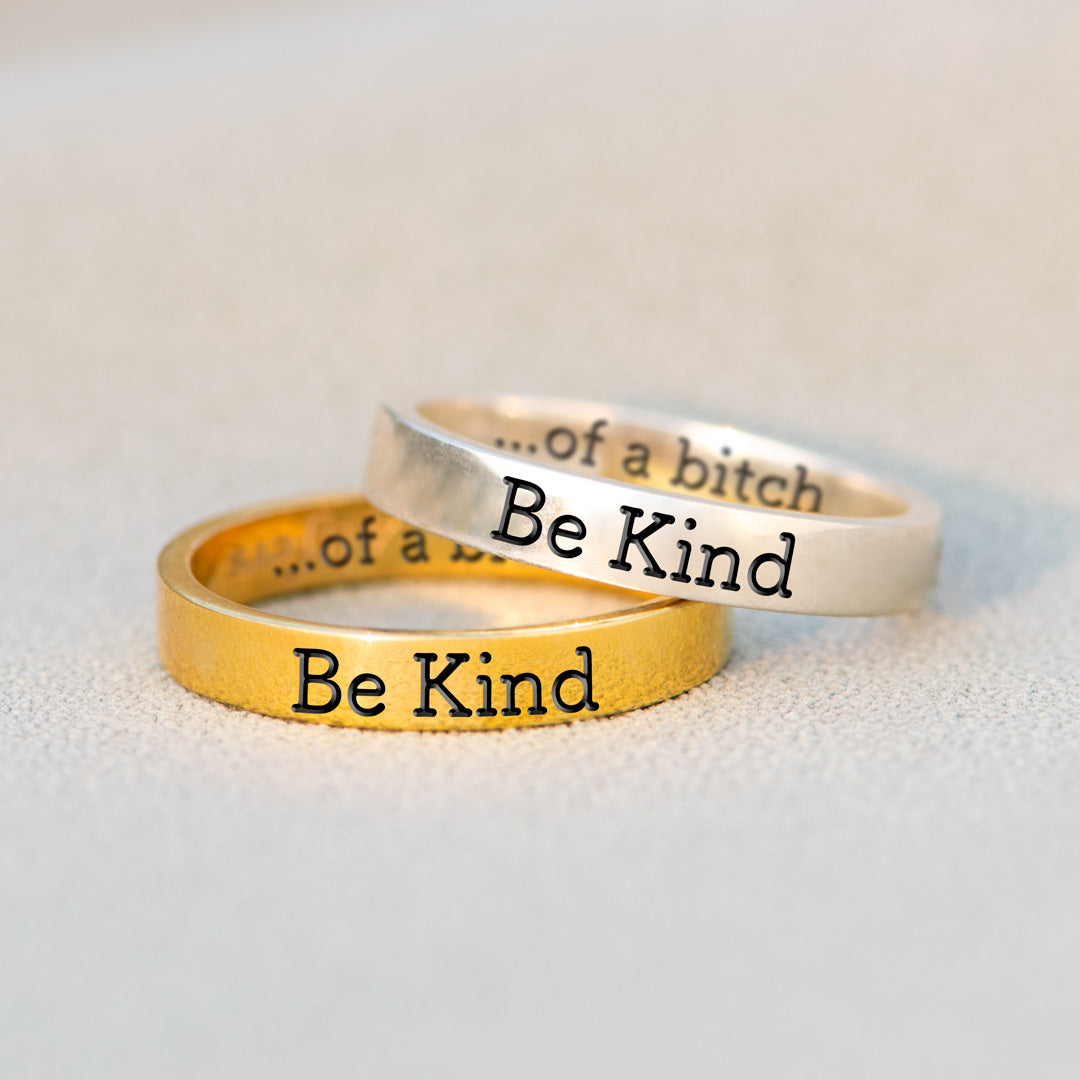 Be Kind Mantra Ring