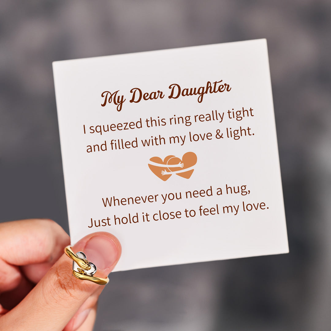Feel My Love Hug Heart Ring