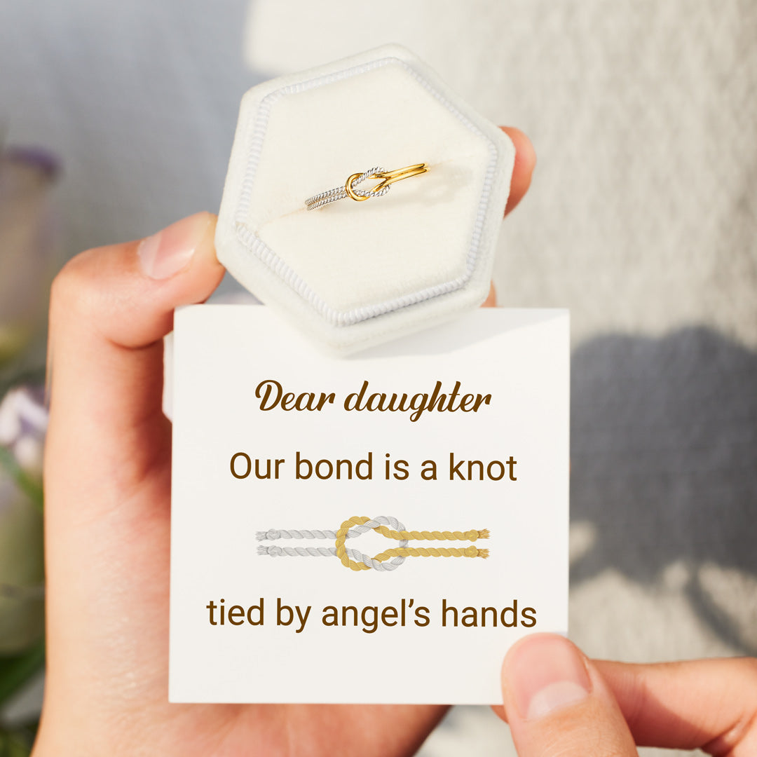 Our Bond Is A Knot Handcrafted Square Knot Ring