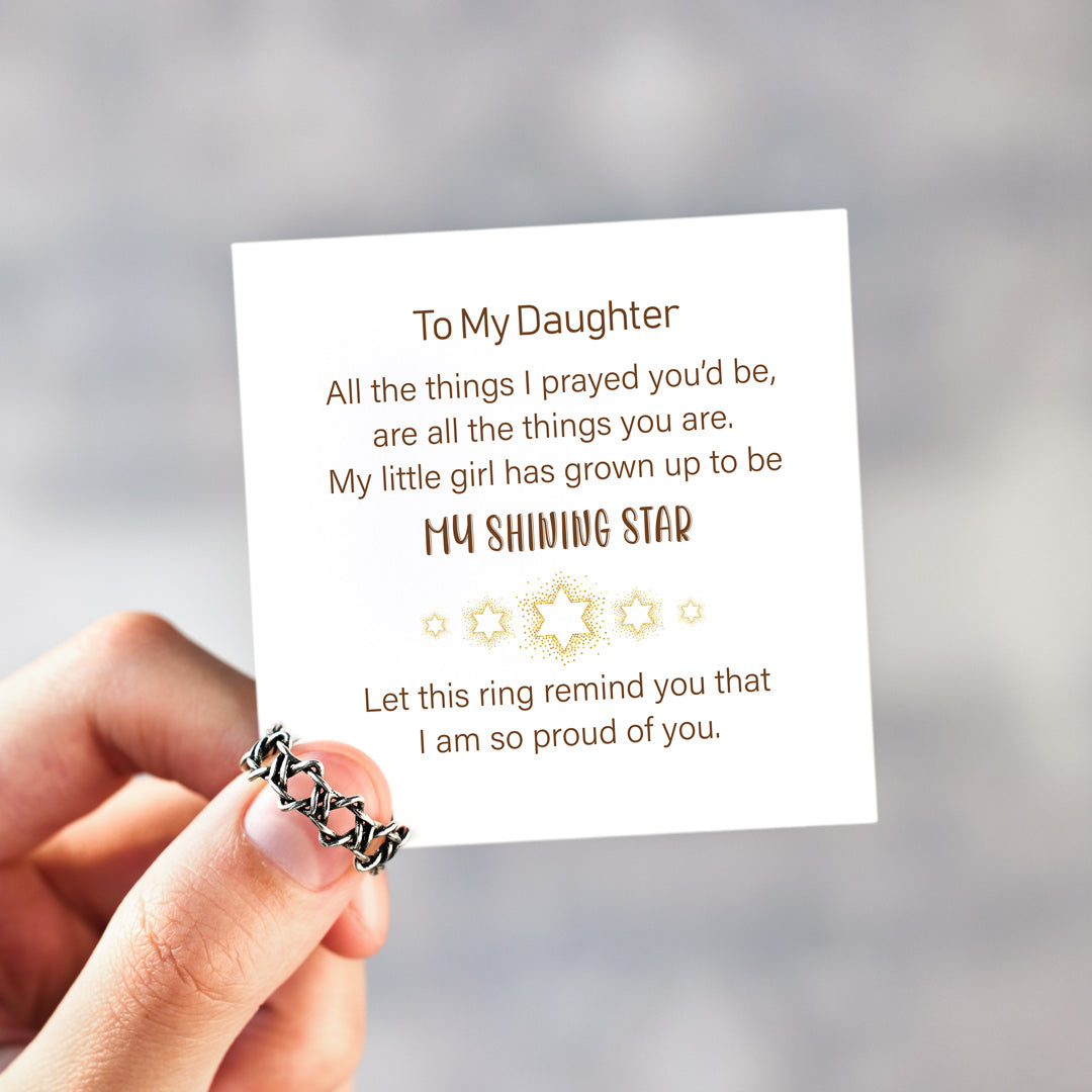 Daughter My Shining Star Ring Band