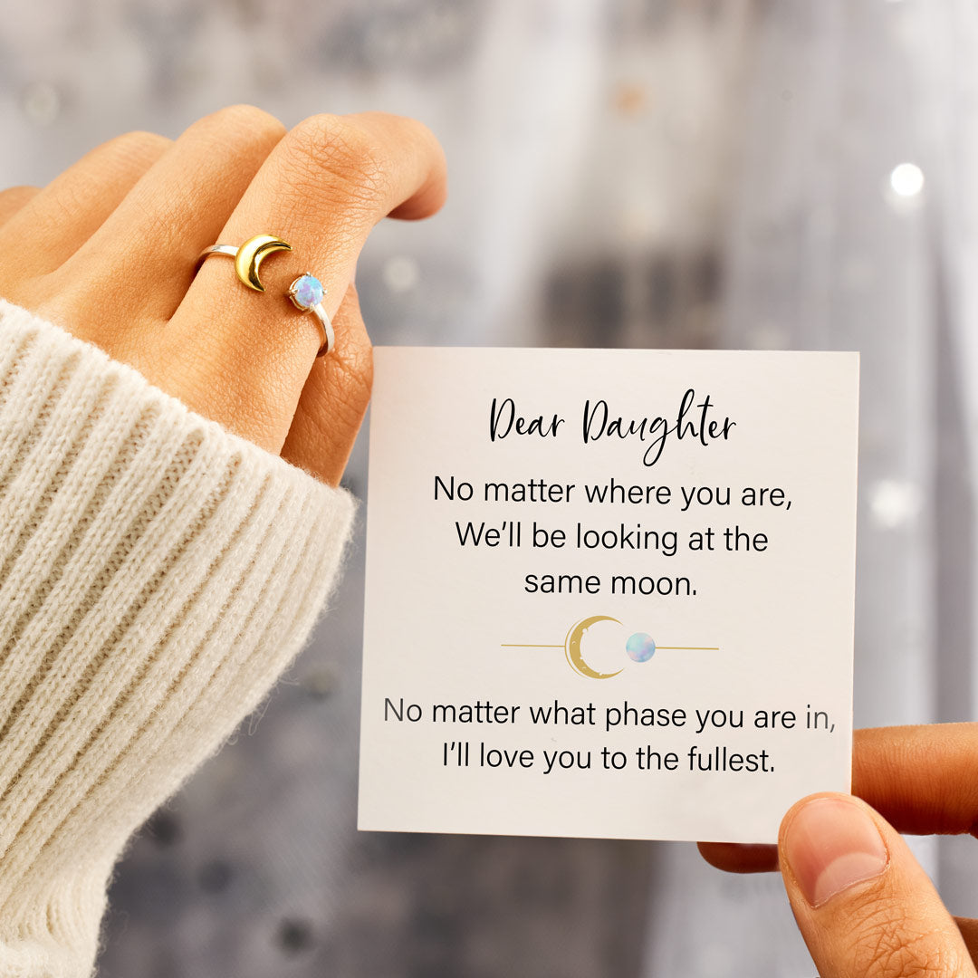 Love You To The Fullest Moon Opal Ring