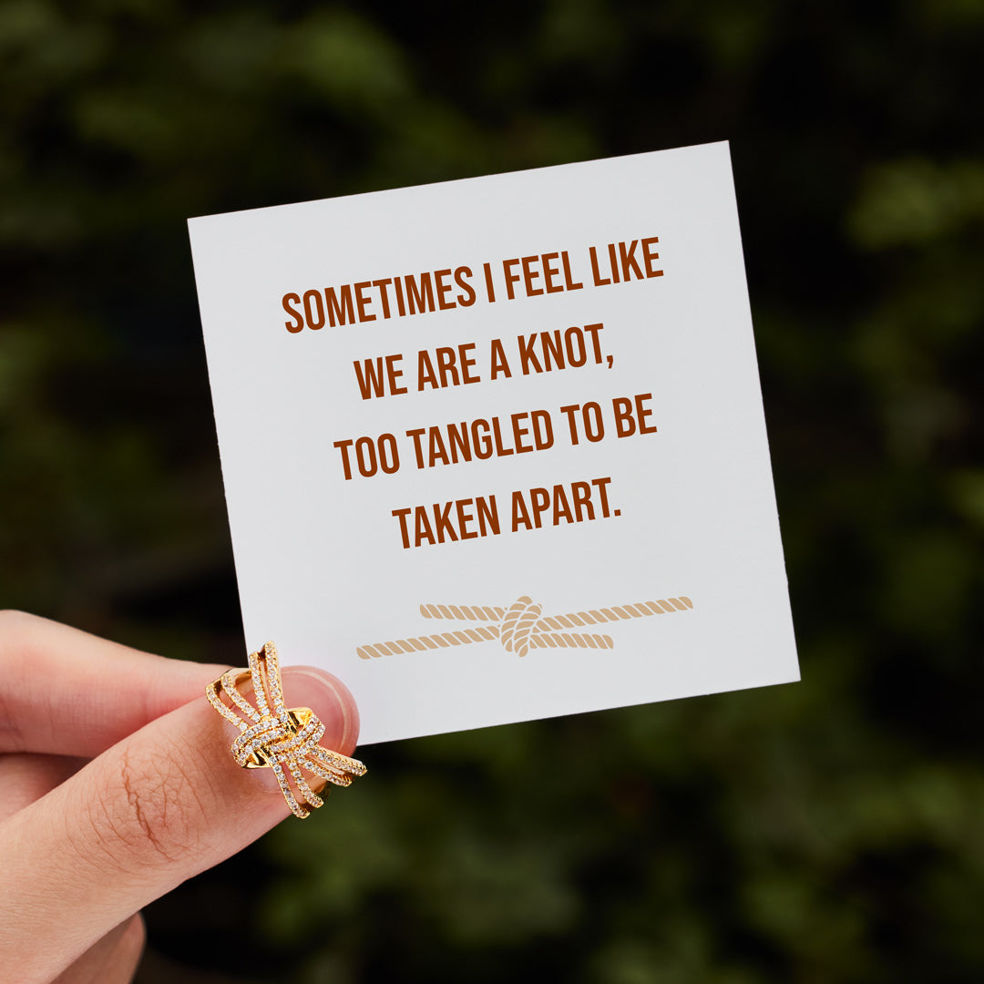 Too Tangled To Be Taken Apart Pavé Knot Ring